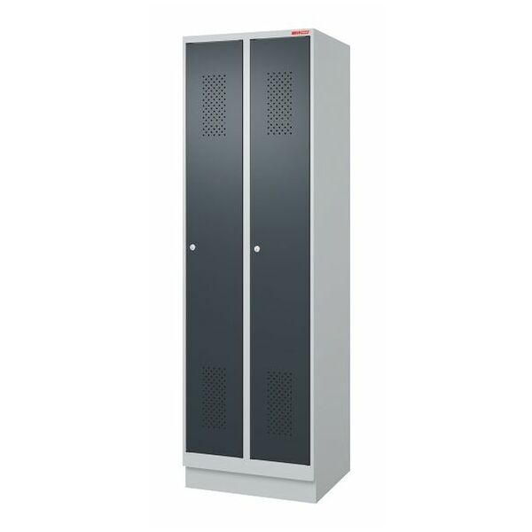 Garment locker with fitted base and DOM cylinder lock 2