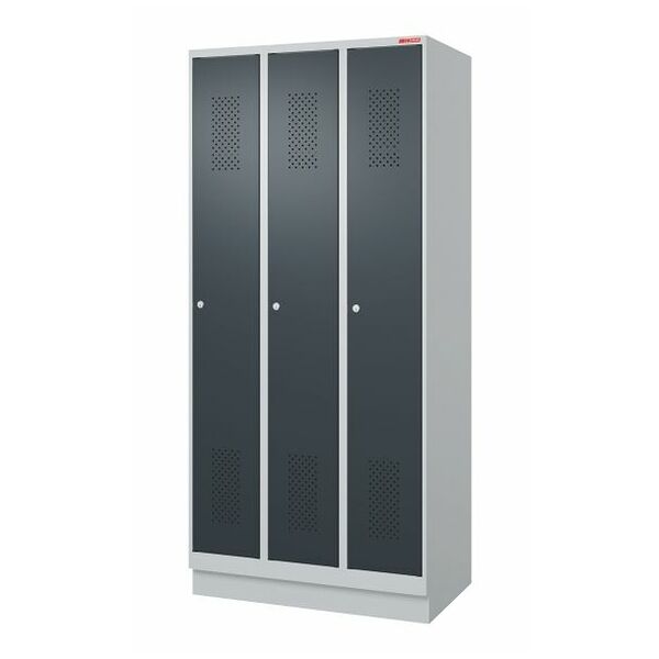 Garment locker with fitted base and DOM cylinder lock 3