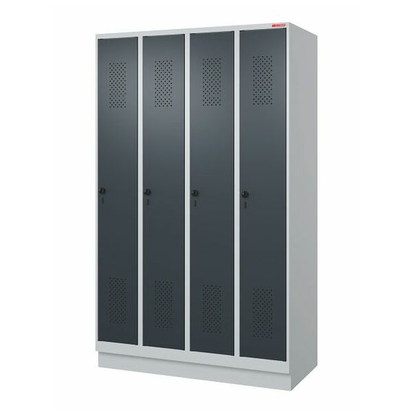 Garment locker with fitted base and security twist bar lock 4