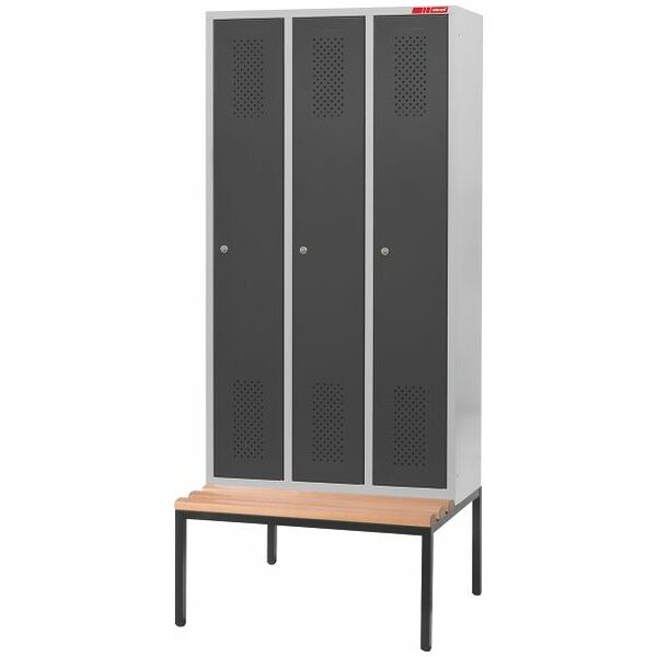 Garment locker with bench and DOM cylinder lock 3