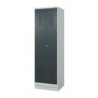 Garment locker with base, for clean &amp; dirty separation and DOM cylinder lock