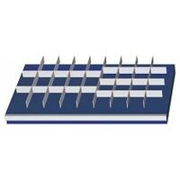 Schlitztrennwand- / Trennblech-Sortiment (für 1 Schublade 54×27 E) für Schubladen-Fronthöhe 100/125 mm