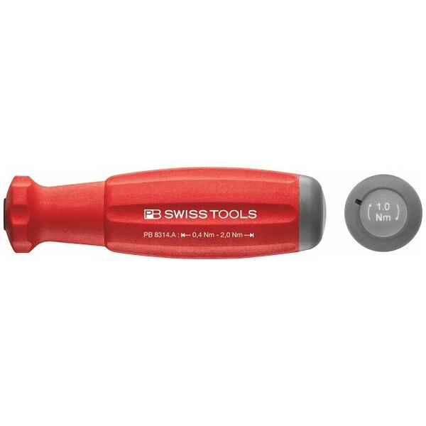 Torque screwdriver without scale, to take interchangeable blades