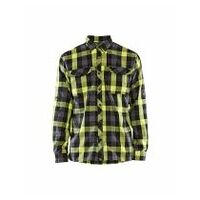Flannel shirt Black/Hi-vis yellow L
