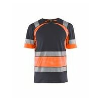High Vis T-Shirt Mittelgrau/High Vis Orange 4XL