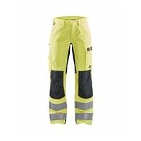 Pantalón de trabajo Multinorma para señora con elástico High Vis amarillo/azul marino C34