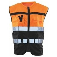 Výstražná ochranná vesta  oranžová/čierna
