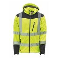 High visibility soft shell jacket  yellow / grey