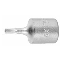 Bit socket for Torx®, 1/4 inch short TX9