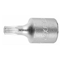 Bit socket for Torx®, 1/4 inch short TX20