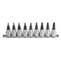 Set of bit sockets for Torx®, 3/8 inch square drive, 9 pieces  3/8