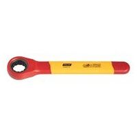 Single ended ratchet ring spanner fully insulated 19 mm