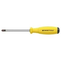 Screwdriver for Pozidriv, with 2-component SwissGrip handle ESD