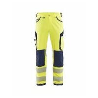Hi-Vis Trousers, 4-way stretch Without Nail Pockets Hi-vis yellow/navy blue C144