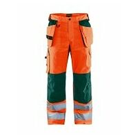 Pantaloni de lucru High Vis cu efect de ventilație portocaliu/Green C46