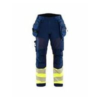 Pantaloni de lucru High Vis softshell bleumarin/galben C146
