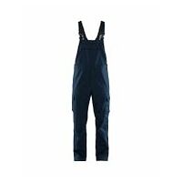 Pracovní kalhoty s laclem pro průmysl tmavá námořnická modř/černá D96