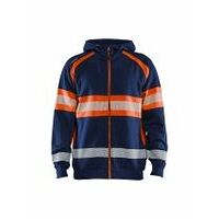 Veste à capuche haute visibilité bleu marine/orange 4XL