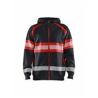 Hooded Jacket zwart/rood 4XL