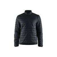 Jachetă căptușită călduros negru/Grișu închis 4XL