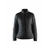 Jachetă pentru femei cu căptușeală călduroasă negru/gri închis L
