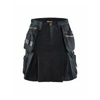 Women's craftsman skirt with Stretch Navy blue/Black C32