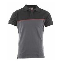 Polo shirt Ladies dark grey / black / red