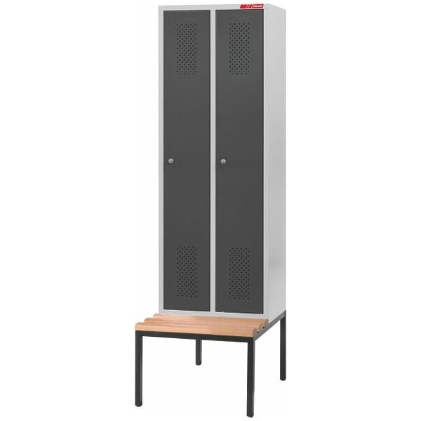 Garment locker with bench and DOM cylinder lock 2