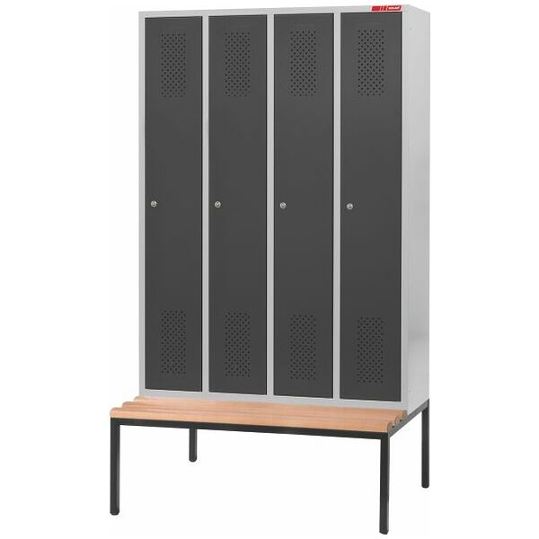 Garment locker with bench and DOM cylinder lock 4