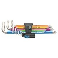 3950/9 Hex-Plus Multicolour HF Stainless 1 L-key set, metric, stainless steel, with holding function, 9 pieces
