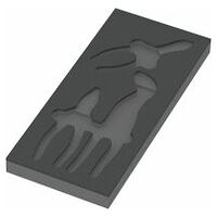 9880 Foam insert KNIPEX pliers set 1, empty, 172 x 30 x 392 mm
