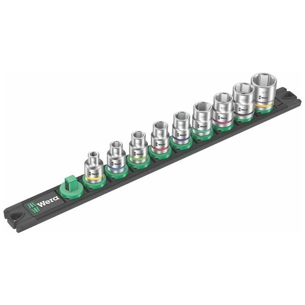 Magnetic socket rail B Imperial 1 Zyklop socket set 3/8″ drive, imperial, 9 pieces