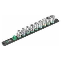 Magnetic socket rail C Imperial 1 Zyklop socket set, 1/2″ drive, imperial, 9 pieces
