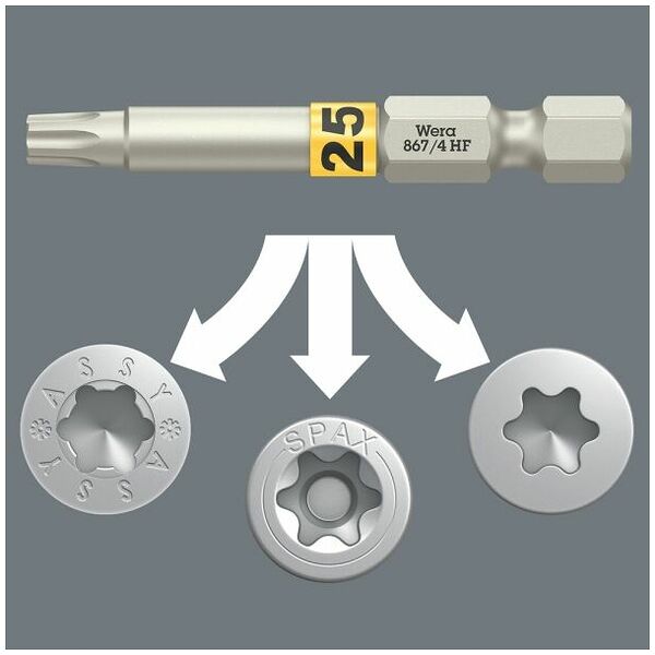867/4 TORX® HF Inserti con funzione di ritegno, TX 20 x 50 mm