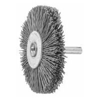 Wheel brush with shank micro-abrasive SiC 320 grit