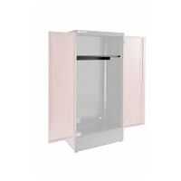 Cabinet 2 solid doors, 3 shelves, l 1000 x d 506 x h 2060 mm, red