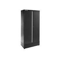 Cabinet 2 solid doors, 3 shelves, l 1000 x d 506 x h 2060 mm, black