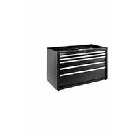 Double base unit, 5 drawers, 1269 x 421 mm, black