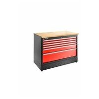 Double base unit, 6 drawers, 1269 x 421 mm, red