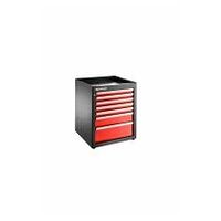 Single base unit, 7 drawers, 569 x 421 mm, red