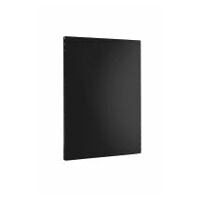 Single note board, metal, magnetable, black