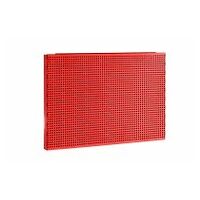 Single half pegboard for vertical storage, square holes 6 x 6 mm, red