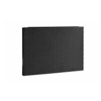 Single half pegboard for vertical storage, square holes 6 x 6 mm, black