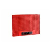 Single half pegboard with power strip and USB, square hole 6 x 6 mm, red