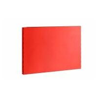 Single half noteboard, metal, magnetable, red
