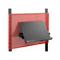 Laptop-holder to be installed on pegboards, black