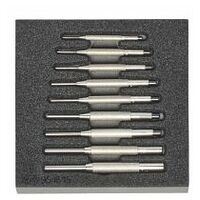 Pin punch set with guide sleeve  9