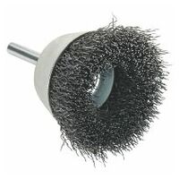 Shaft mounted cup brush 70x15x25-6x30 mm S 0,3 mm BASIC steel
