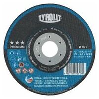 Tyrolit Discos de corte 2in1 para acero y acero inoxidable 125 x 2,5