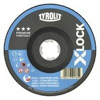 TYROLIT rough grinding wheel X-LOCK 2IN1 115x7x22,23 mm cranked A30Q steel/inox